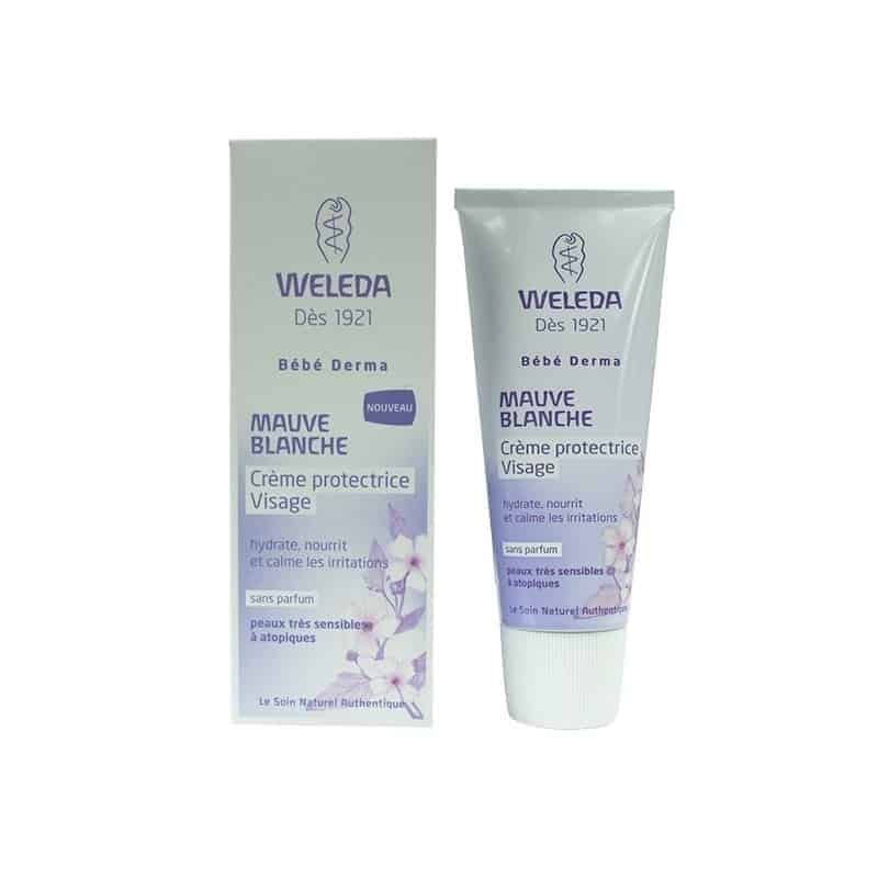 Weleda Bébé Mauve Blanche Crème Protectrice Visage 50ml