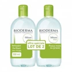 Bioderma Sébium H2O Solution Micellaire Lot de 2 x 500ml