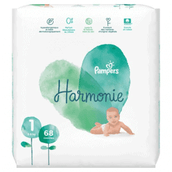 Pampers Harmonie Couche Taille 1 paquet de 68 couches