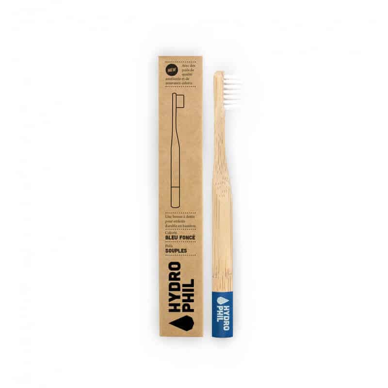 Hydrophil Brosse à Dents en bambou Souple Enfant Bleu Foncé