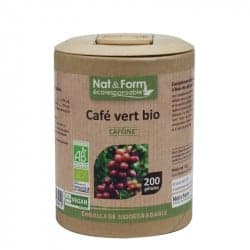 Nat&Form Ecoresponsable Café Vert Bio 200 Gélules