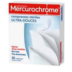 Mercurochrome Compresses Stériles Ultra Douces Boîte de 20