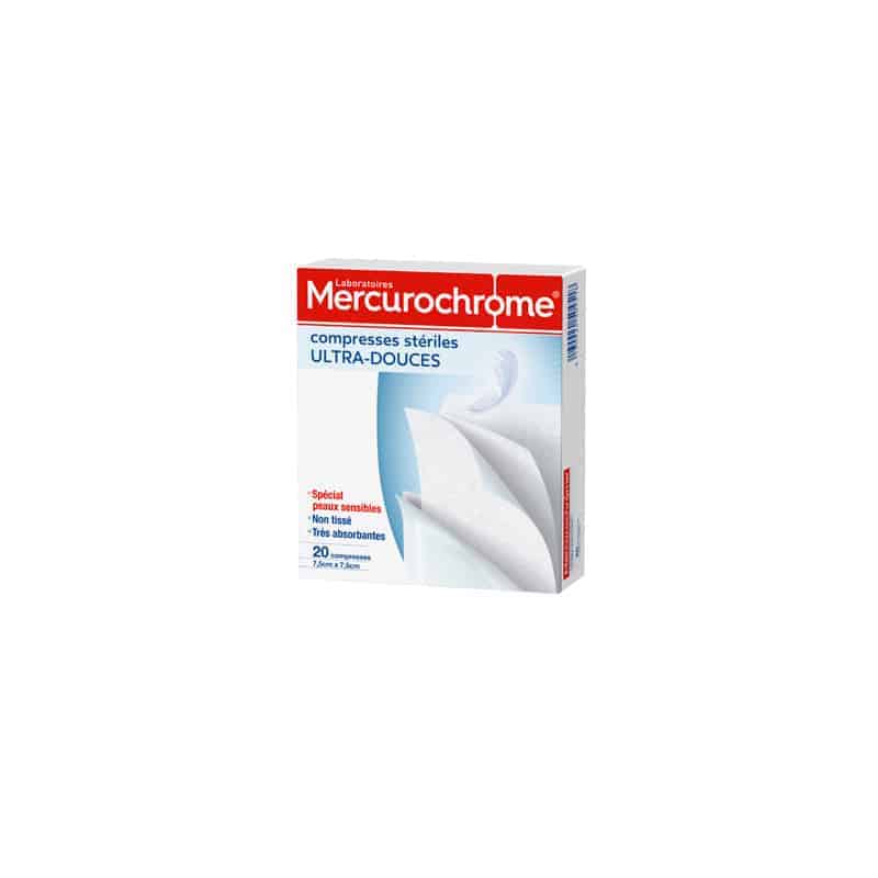 Mercurochrome Compresses Stériles Ultra Douces Boîte de 20