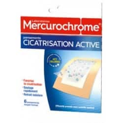 Mercurochrome Pansements Cicatrisation Active Boîte de 6