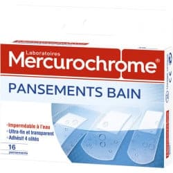 Mercurochrome Pansements Bain 3 tailles Boîte de 16