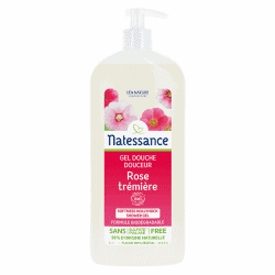 Natessance Gel Douche Bio Rose Trémière 1L