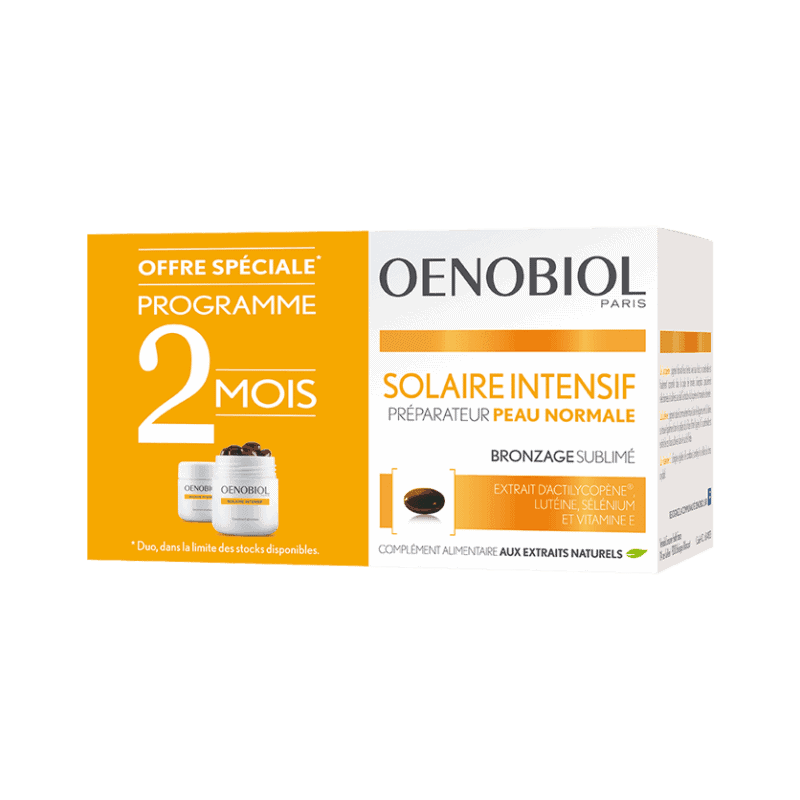 Oenobiol Solaire Intensif Peau Normale Duo 2x30 capsules