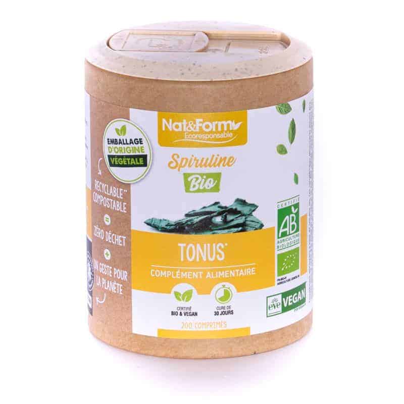 Nat&Form Ecoresponsable Spiruline Bio 200 Gélules