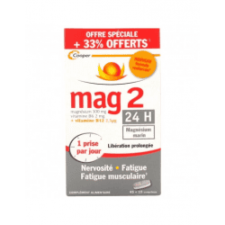 Mag2 Magnésium Marin 25H 45 +15 comprimés