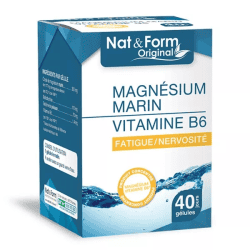 Nat & Form Magnésium Marin + Vitamines B6 40 gélules