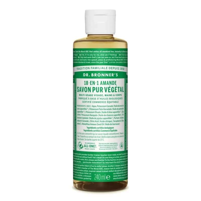 DR.BRONNER'S SAVON PUR VEGETAL 18-en-1 AMANDE 240 ml