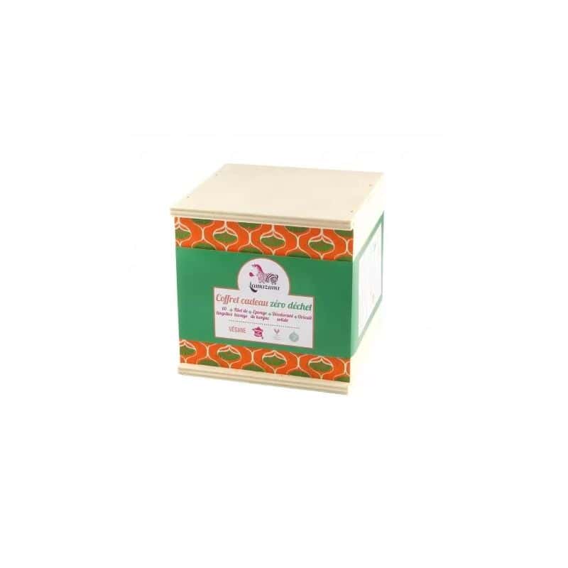 Lamazuna Coffret cadeau zéro déchet orange 10 lingettes + Filet de lavage + Eponge de konjac + Déodorant solide + Oriculi Lamazuna Coffret cadeau zéro déchet orange 10 lingettes + Filet de lavage + Eponge de konjac + Déodorant solide + Oriculi