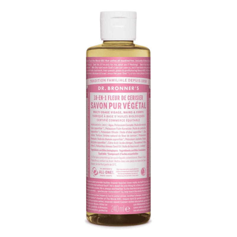 DR.BRONNER'S SAVON PUR VEGETAL 18-en-1 Fleurs de Cerisier 240 ml