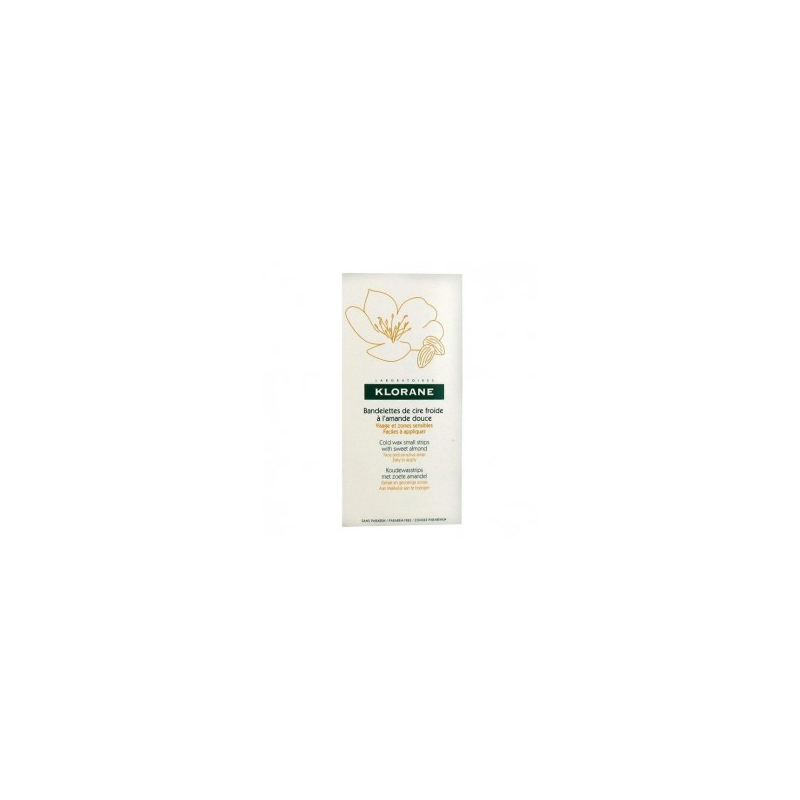 klorane Bandelettes de cire froide Amande Douce 6 bandes Visage